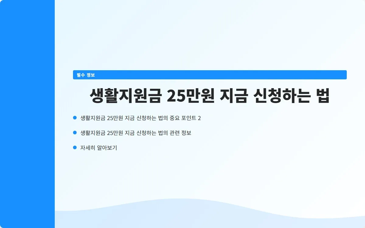 생활지원금 25만원 이미지 4