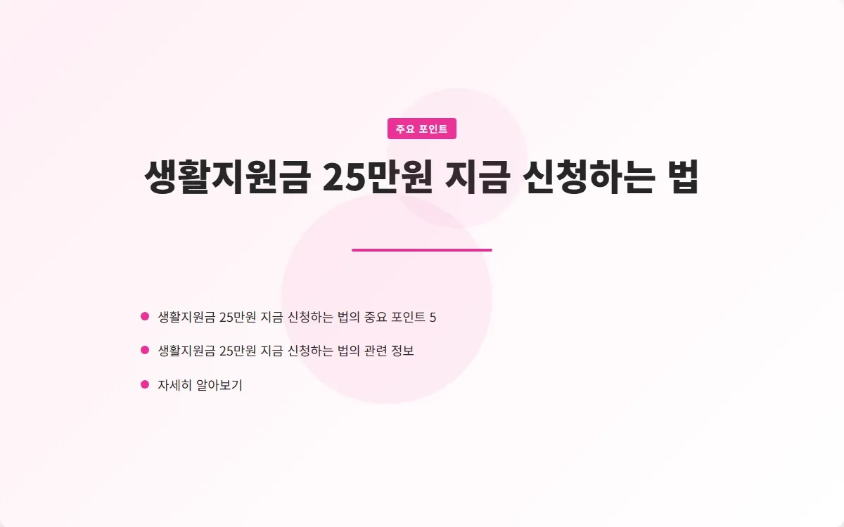 생활지원금 25만원 이미지 7